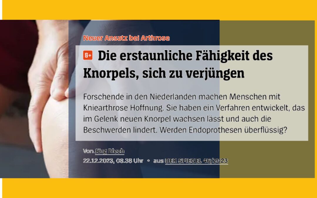 Article in German magazine “der Spiegel” in relation to Knee Joint Distraction
